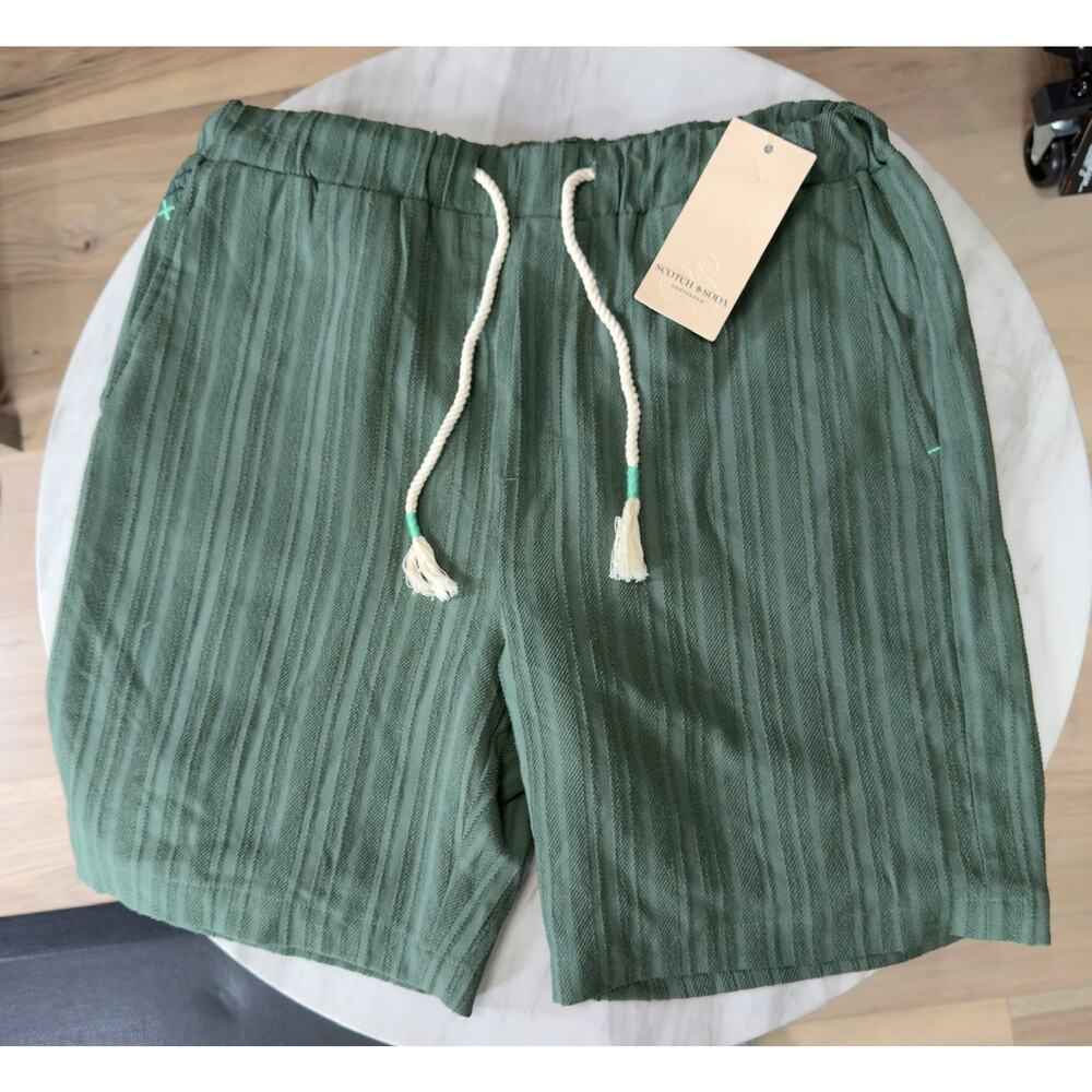 NWT Scotch & Soda Fave Tonal-Striped Casual Summer Shorts, Size L, $118 MSRP
